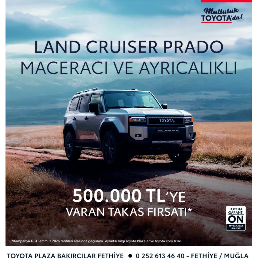 Toyota Bakırcılar Fethiye Plaza’dan Tüm Modellerde Geçerli Dev Temmuz Kampanyası
