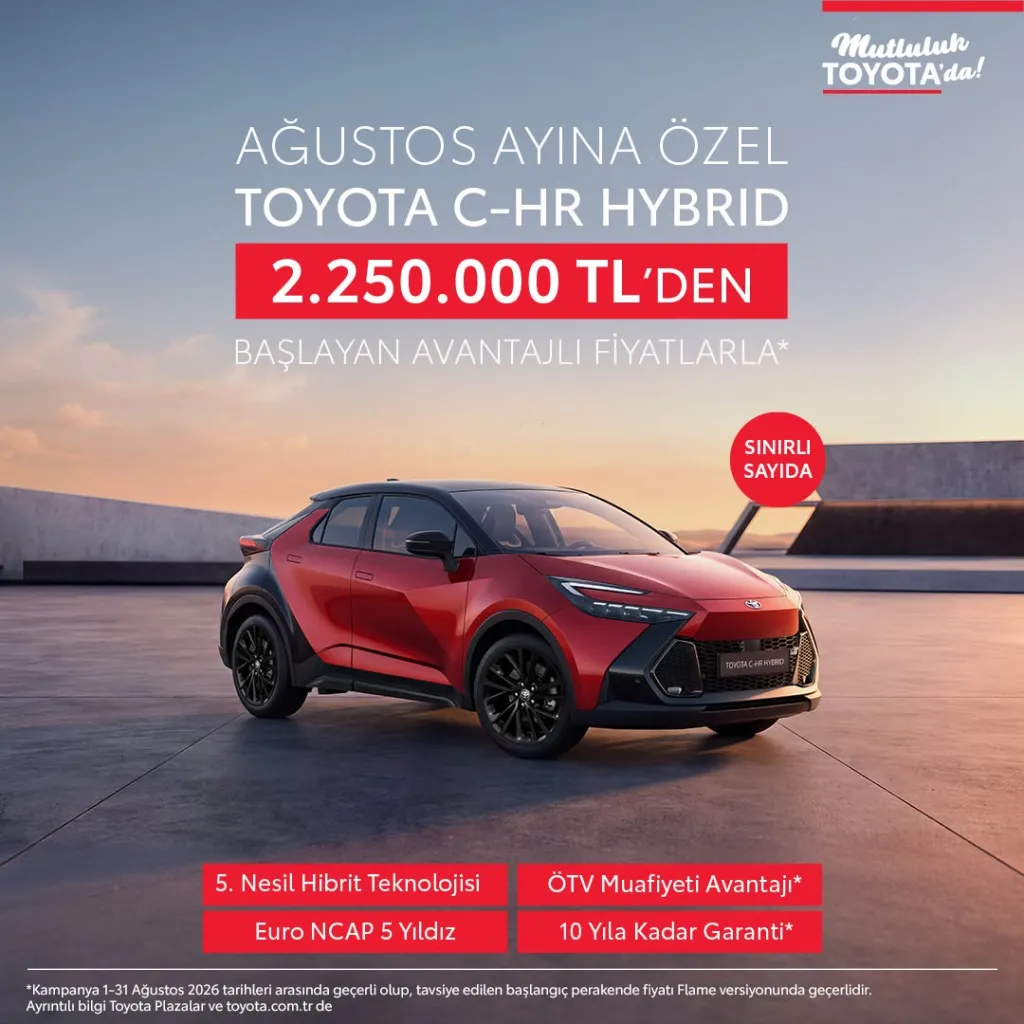 Toyota’dan Ağustos Ayında 500 Bin TL’ye Varan İndirim: Fethiye Bakırcılar Plaza'da Otomobil Sahibi Olmanın Tam Vakti