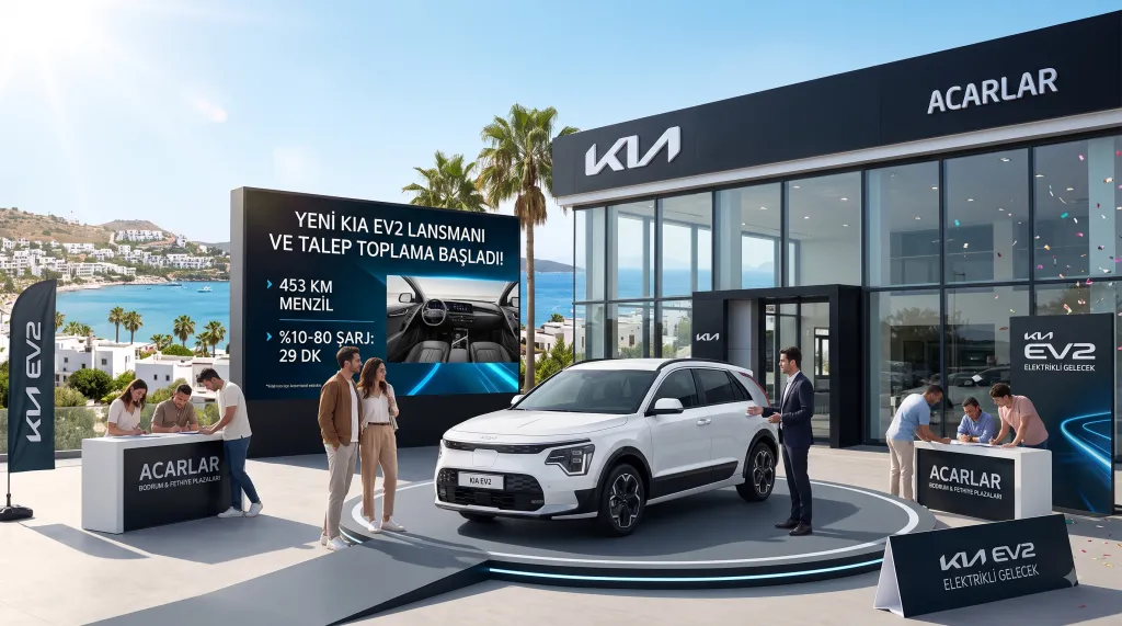 Kia'nın Merakla Beklenen Kompakt Elektrikli SUV'u EV2, Kia Acarlar Bodrum ve Fethiye Plazalarında Görücüye Çıkıyor