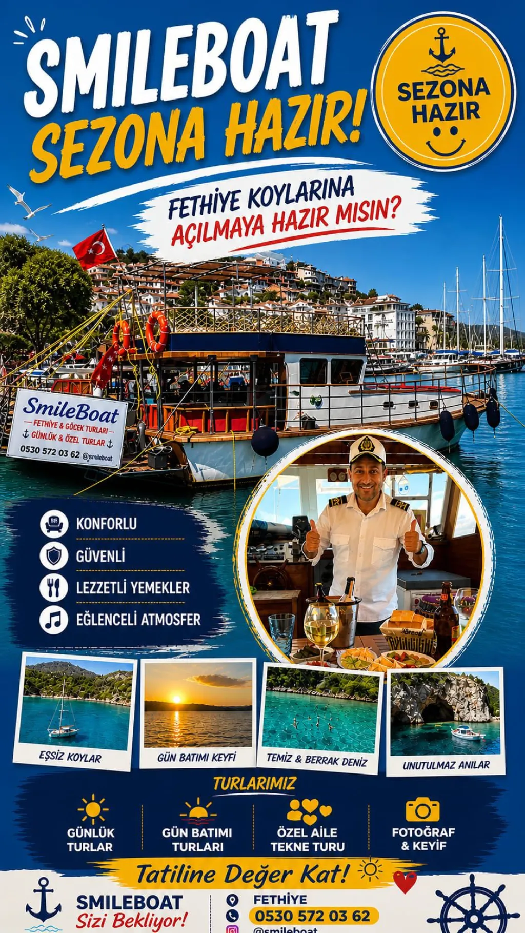 Fethiye’nin Ödüllü Teknesi SmileBoat Sezona Merhaba Dedi!