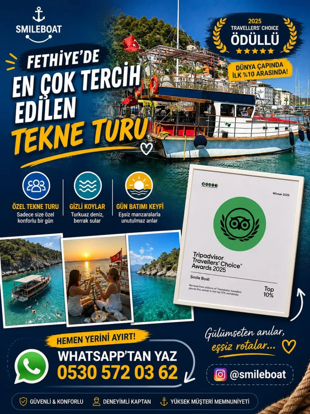 Fethiye’nin Ödüllü Teknesi SmileBoat Sezona Merhaba Dedi!